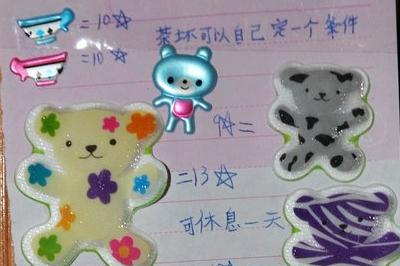 這個(gè)假期我做的家庭的獎(jiǎng)勵(lì)表
